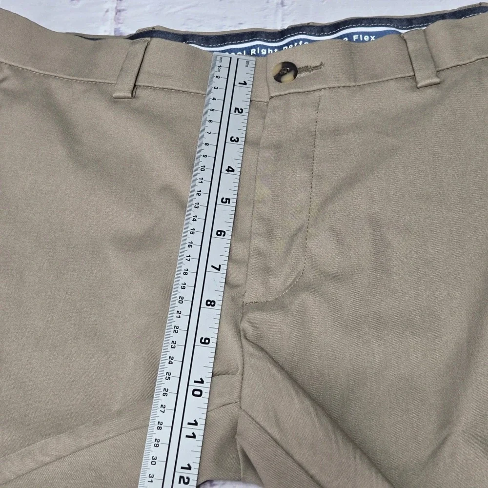 Haggar Pants Khaki Cool Right Performance Flex Straight Fit Dress Golf Men 38x29